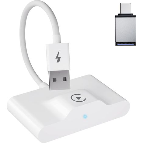 Adaptateur CarPlay sans Fil pour iPhone, Convertissez Filaire en équipées, Bluetooth 5Ghz WiFi Auto-Connect (1/5)