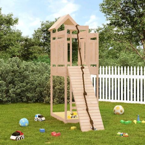 Aire de jeux extérieure : Aire de jeux d'extérieur bois de pin imprégné jeu extérieur enfant, aire de jeu jardin, balançoire enfant , pour jardin, usage domestique , enfant 3-8 ans (1/5)