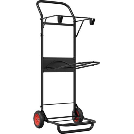 Carrito de silla de montar plegable acero negro vidaXL (1/5)