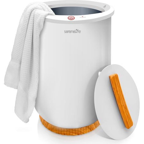 SereneLife Scaldasalviette Bianco, Scaldasalviette Grande per Spa e Bagno, Lusso Regalo per Lui e Lei, Spegnimento Automatico, Adatto a 2 Asciugamani Grandi, Coperte, Accappatoi, Pigiami (Bambù) (1/5)