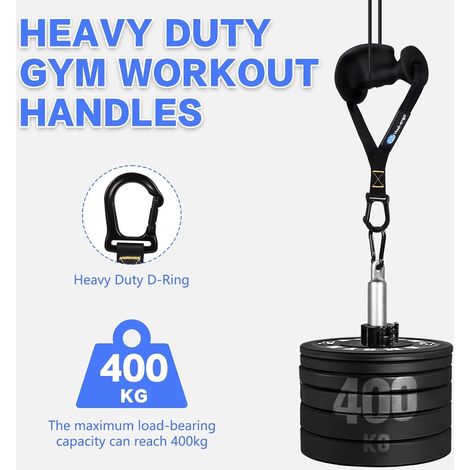 Poignée Ergonomique Musculation, Poignée de Tirage Musculation Accessoire pour Machine Smith Bande de Résistance et Élastique Fitness Machine à Câble et Poulie (1/4)