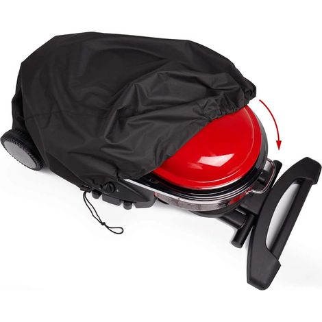 Housse de barbecue portable au propane, revêtement PU imperméable, noire, de remplacement, compatible avec Coleman Roadtrip Smoke Hollow (1/5)