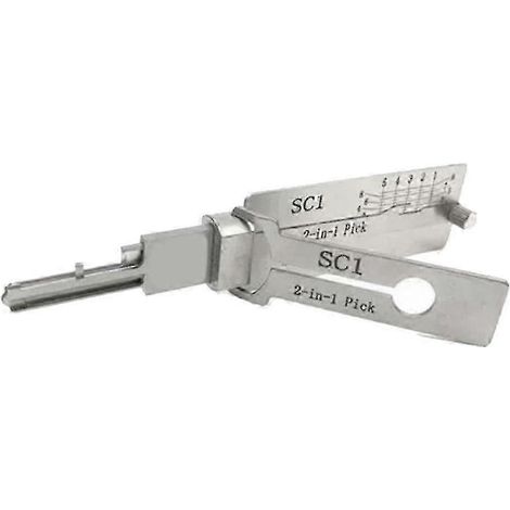 Outil 2 en 1 Lishi pour serrurier SC1 : ouvre-porte de serrure civile, outil manuel professionnel pour serrurier. (1/5)