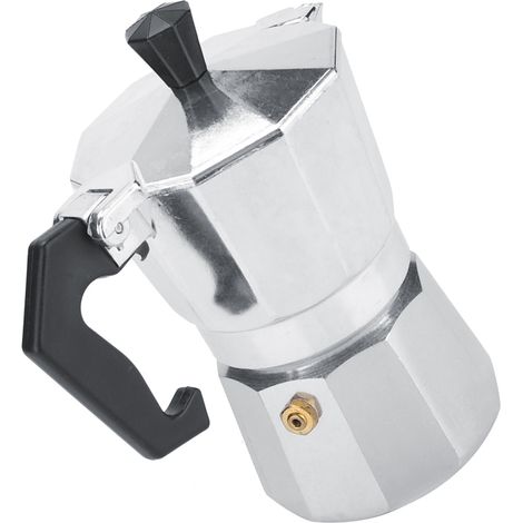 Italienische Moka-Kanne aus Aluminium, Espressokanne, geeignet für Herd und Zuhause/Büro (1/5)