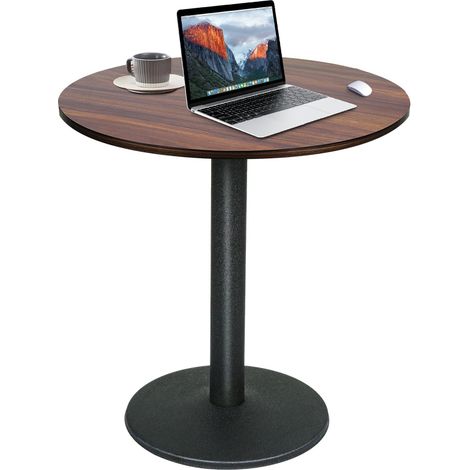 Mesa de comedor redonda vintage para 2-4 personas, mesa de bistró redonda con patas de acero - Modelo A02 (70 x 70 x 75 cm) (1/5)