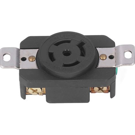 Prise industrielle encastrable verrouillable 5 broches style américain 20A 120/208V NEMA L21-20 (1/5)