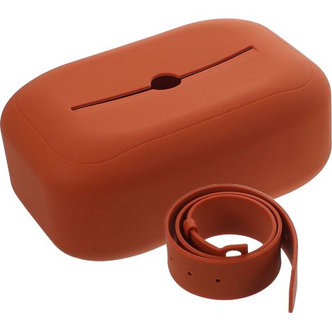 2 porta fazzoletti in silicone arancione da appendere