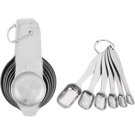 13-teiliges Messlöffelset mit Skala, Edelstahl-Löffelset für Küche und Backen (1/5)