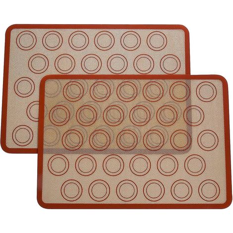 tapete de silicona para hornear de 420x295 mm, antiadherente, para horno microondas, para preparar pan de macaron. (1/5)
