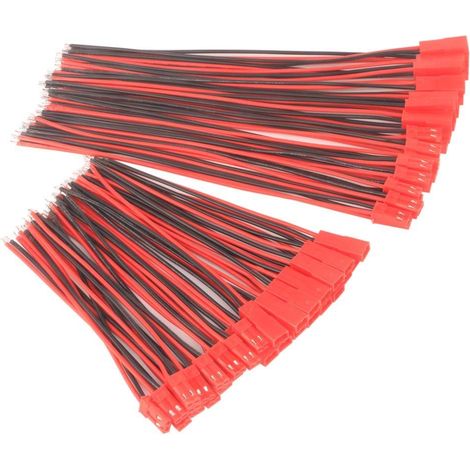 30 Paires 22AWG JST Connector 2 Pin JST Câbles Prise Mâle Femelle Connecteur de Prise 100/150mm pour LED Bande de Lampe RC Bec Jouets Batterie Hélicoptère (4 Pouces, 6 Pouces)