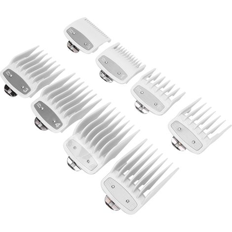 Ensemble de 8 peignes de guidage et gabarits pour tondeuse à cheveux, compatible avec les tondeuses à cheveux WAHL. (1/5)