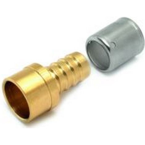Comap P7243 - BAG OF 2 - STRAIGHT CRIMP AND WELD CONNECTION for TUBE PER DIAMETER 12X1.1-12