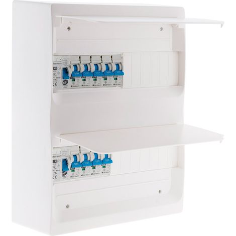 Zenitech – Coffret électrique T3 26 modules – 2 rangées – 9 disjoncteurs 10A/16A/20A/32A – 2 interrupteurs 30mA – Compatible GTL – Certifié NFC 15-100