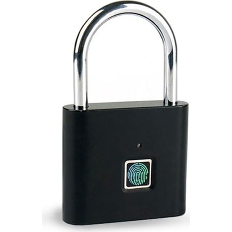 Serrure de porte intelligente Serrure de porte biométrique Cadenas d'empreintes digitales sans clé Serrure d'empreintes digitales de sécurité Coffre à bagages électrique Serrure intelligente Serrure d (1/5)