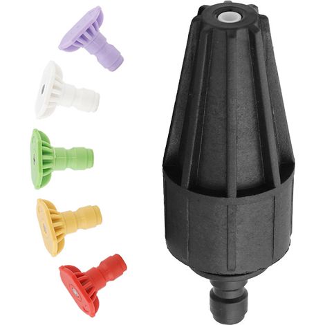 Lot de 6 buses de pulvérisation pour nettoyeur haute pression, ensemble à connexion rapide pour un nettoyage efficace, robustes et résistants à la rouille (1,2 mm (040)) (1/5)