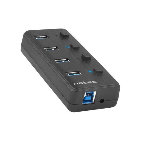 Hub USB Natec Mantis 2 con 4 porte USB 3.0, interruttore e alimentatore. (1/5)