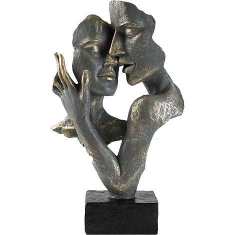 Statue Couple - Résine - Sculpture Abstraite Moderne pour Décoration Intérieure - 1 Pièce