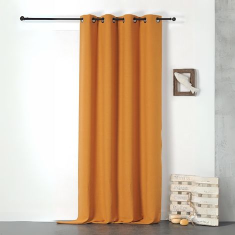 Rideau en 100% lin Libeccio Jaune 135x255 cm (1/3)