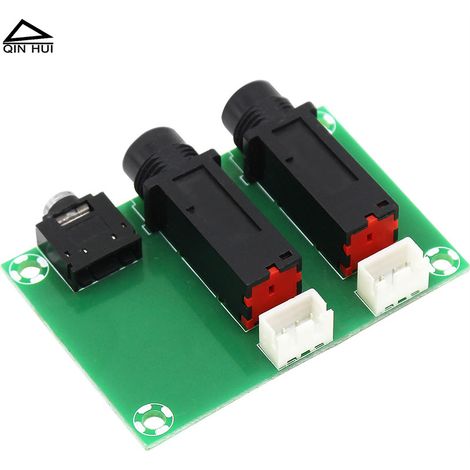 DIY-Adaptermodul XH2.54-3P mit dualem Audioausgang (6,5-mm-Mikrofon und 3,5-mm-Kopfhörer). (1/4)