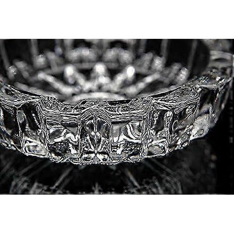 Cendrier en verre épais Green Apple Crystal pour décoration intérieure et extérieure (rond) (1/4)