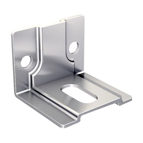 Mantion – Équerre de fixation 80 kg – Acier galvanisé – Pour supports bois et métal – Résistance à la corrosion – Lot de 2 unités