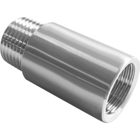 Raccord fileté inox 304 Mâle/Femelle NPT 1/2, mamelon 50 mm pour tuyauterie, lot de 2 (1/5)
