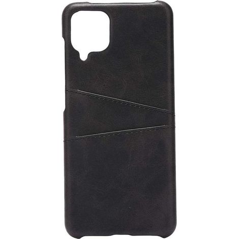 Coque arrière rigide avec porte-cartes pour Samsung Galaxy A12 - Noire - Étui de protection (1/4)