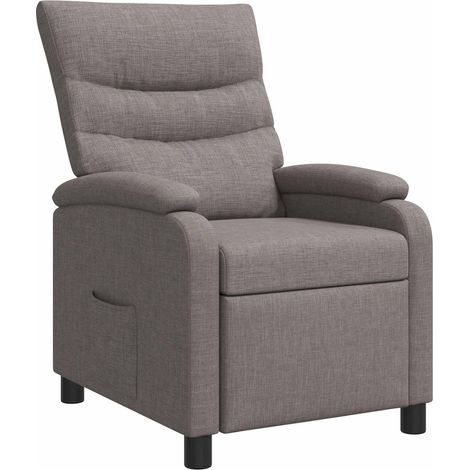Fauteuil inclinable Taupe Tissu vidaXL (1/5)