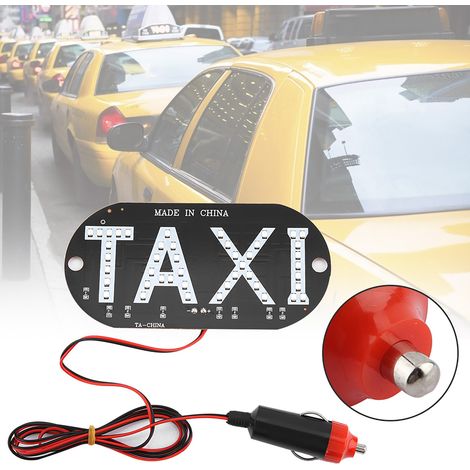12V LED-beleuchtetes Taxi-Windschutzscheibenschild für Fenster, Taxilichtsignal (1/5)