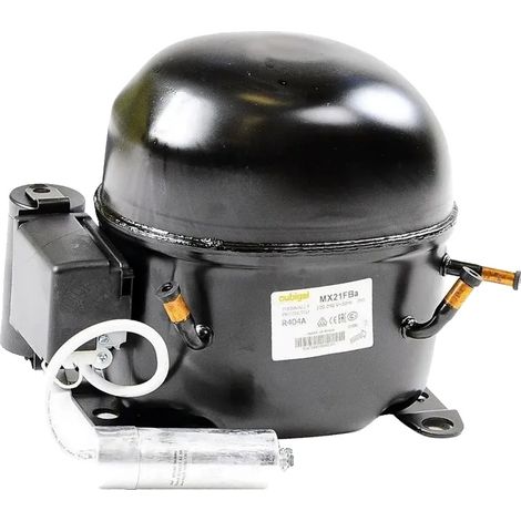 Compresseur de réfrigérateur, composants en métal et en plastique, taille de tête de 7/8 pouce, compatible avec les systèmes R404A, fonctionnement à basse pression de retour, alimentation 115V