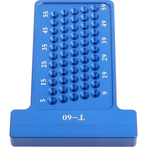 Outil de traçage en T pour le travail du bois, jauge de perçage en alliage d'aluminium, outil de marquage pour menuisier (bleu) (1/5)