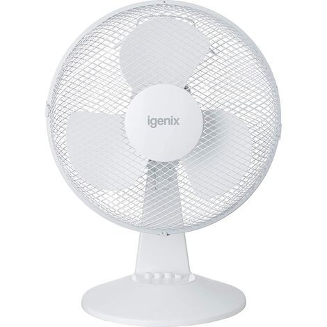 Igenix 12 Inch Desk Fan, 3 Speeds, White - DF1210 (1/4)