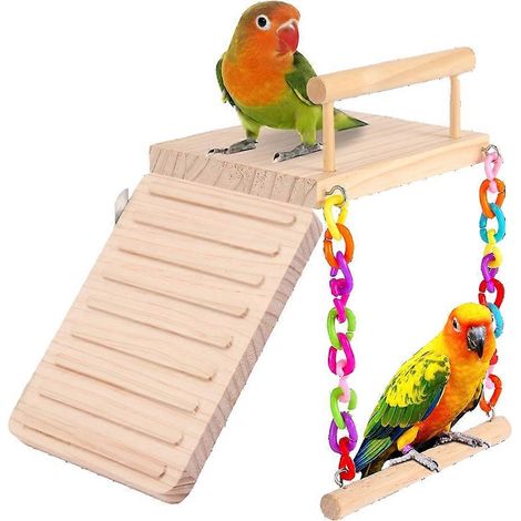 Hängende Sitzstange mit Schaukel für Vogelkäfige – für Papageien, Wellensittiche, Nymphensittiche, Unzertrennliche und Pazifikwellensittiche (1/5)