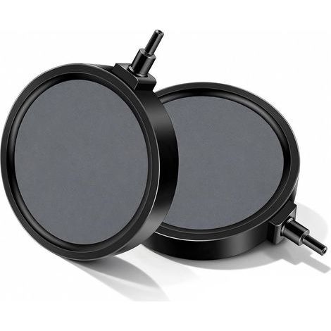 Set mit 2 Aquarium-Ausströmersteinen, 10 cm Aquarium-Sprudler, Luftverteiler, Sauerstoffverteilerscheibe für Hydrokultur-Aquarien (1/5)