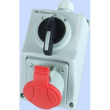Elektromet Interruttore Pro rosso 32A presa 5P L-0-P