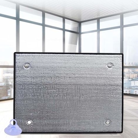 Film réfléchissant isolant thermique en deux parties pour fenêtres - 50x50 cm - film isolant thermique en feuille d'aluminium - convient au verre (1/5)