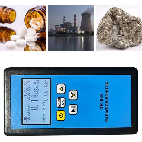 Détecteur de rayonnement nucléaire, testeur d'ionisation de billes radioactives, alarme sonore, lumineuse et vibratoire, écran LCD, moniteur de rayonnement NR 850 (erreur inhérente relative ≤ ±10 %) (1/5)