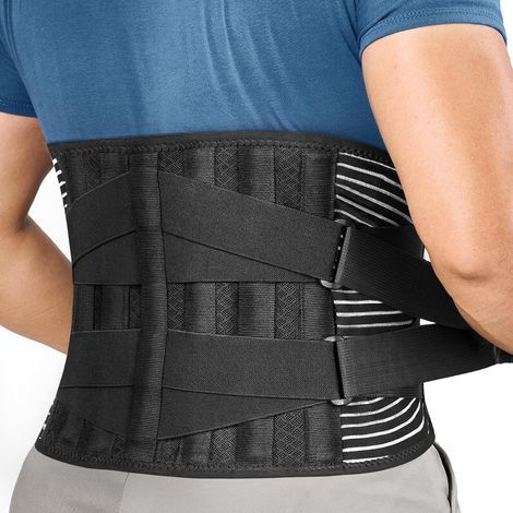 Ceinture Lombaire Ceinture de Soutien Lombaire Maintenir Bien Les Lombaires 4 Ressorts Soutien Sangle Double Réglable pour Homme et Femme (1/3)