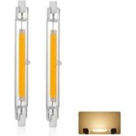 Ampoule LED R7S 118mm 20W Dimmable, Blanc Chaud 3000K 3000LM, Linéaire Remplacer Lampe Halogène J118 20W, Éclairage à 360 Degrés, Sans Scintillement, R7S OCB LED Tubes pour Projecteur, lot de (1/4)
