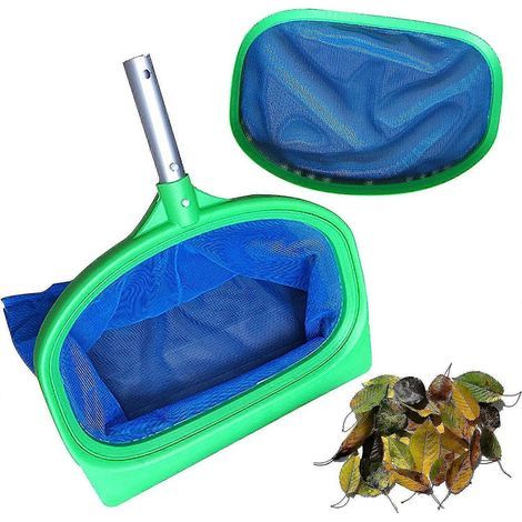 Épuisettes de nettoyage pour piscines, épuisettes de nettoyage interchangeables en 2 pièces pour bassins, adaptées au nettoyage du fond des piscines, jardins, bassins, fontaines, baignoires, spas, aqu (1/5)