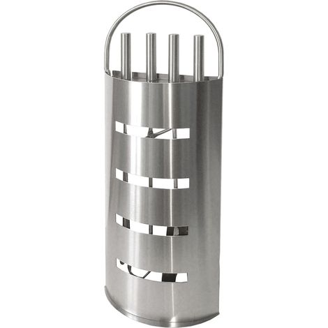 Kaminbesteck 4-tlg., Edelstahl H66xB23xT15 cm