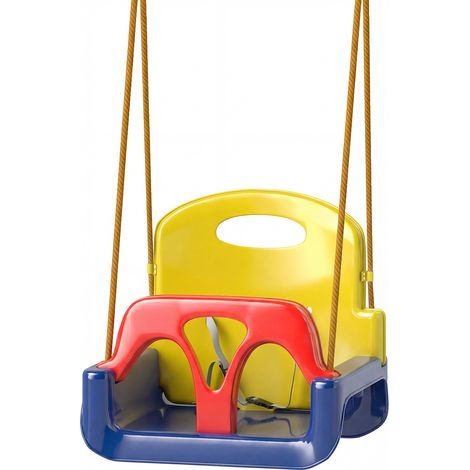 Outsunny Altalena da Esterno Bimbi 3 in 1 con Corda e Cintura Multicolore (1/5)