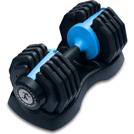 Strongology Urban25 Home Fitness Black and Blue Adjustable Smart Dumbbell from 2.5kg upto 25kg Training Weights (1/5)