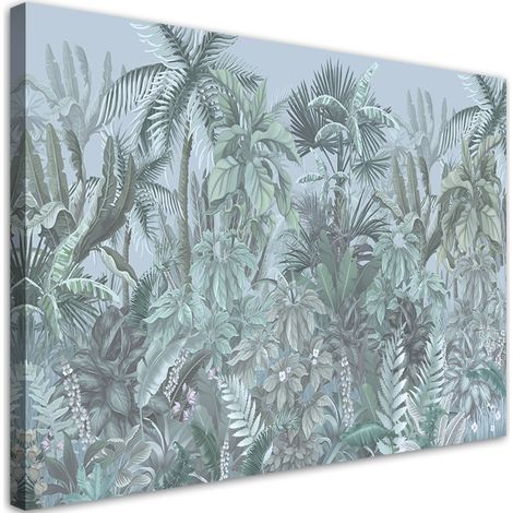Quadro su tela, Foglie e alberi tropicali - 100x70 (1/4)