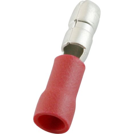 Cosse cylindrique à sertir RS PRO Isolé Mâle, Rouge 16AWG 1.5mm² 22AWG 0.5mm²