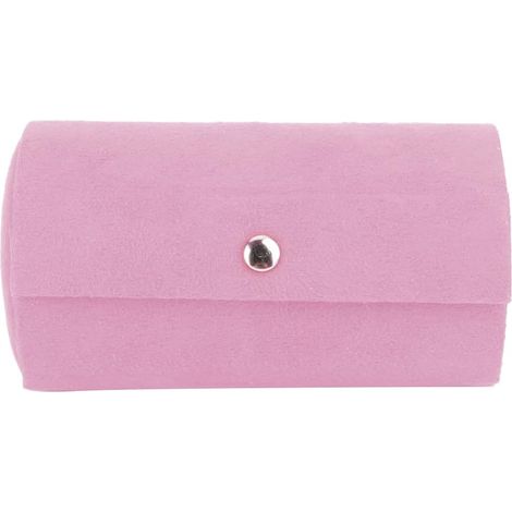 Mini Cylindrical Jewelry Storage Box, 3-Compartment Organizer with 360-Degree Rotating Design for Travel and Home Use (1/5)