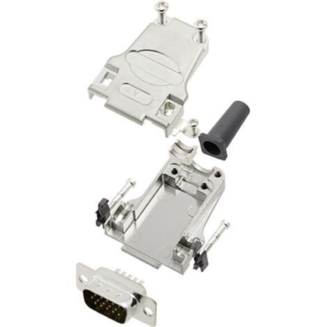 TRU COMPONENTS TCDTZF09HDP15K 7709536 D-SUB Stiftleisten-Set 180 ° Polzahl: 15 Lötkelch 1 St.