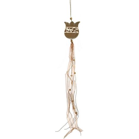 Colgante de flor de madera de 60 cm