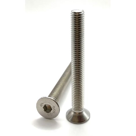 Vis M8x70 mm Tête Fraisée BTR en acier INOX A2 Ø 8x70 mm - M8 x 70mm FHC à 6 pans creux (clé allen) ISO 10642 / DIN 7991 Vis inoxydable A2 (V2A/304) : LOT DE 5 Pcs - Fixation (1/5)