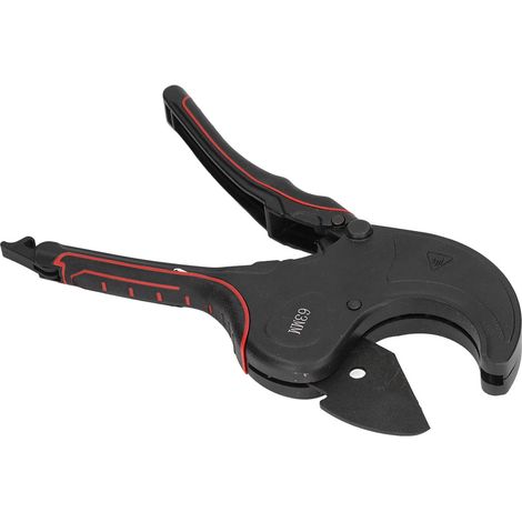Coupe-tuyau PVC à cliquet auto-bloquant lame SK5 interchangeable ciseaux tube pour CPVC PEX tuyau caoutchouc 0-63 mm noir (1/5)